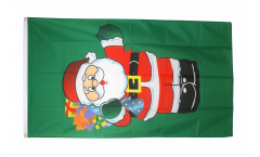 Bandiera Babbo Natale con dono