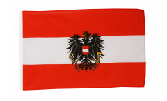 Bandiera Austria con l'aquila con orlo