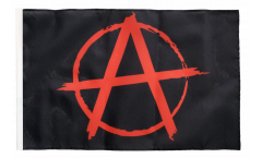 Bandiera Anarchy Anarchia rosso con orlo