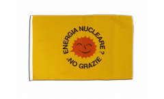Bandiera Energia Nucleare No Grazie con orlo