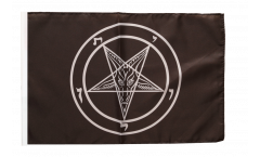 Bandiera Bafometto Chiesa di Satana con orlo