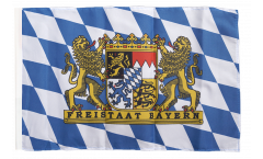Bandiera Germania Baviera Freistaat Bayern con orlo
