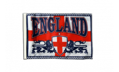 Bandiera Inghilterra 2 leoni con orlo
