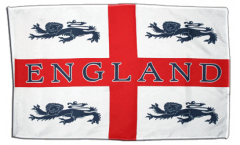 Bandiera Inghilterra 4 leoni con orlo