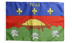 Bandiera Francia Guyana Francese Cayenne con orlo
