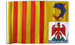 Bandiera Francia Provenza-Alpi-Costa Azzurra con orlo