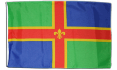 Bandiera Regno Unito Lincolnshire con orlo