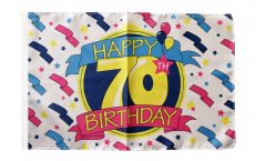 Bandiera Happy Birthday 70 con orlo
