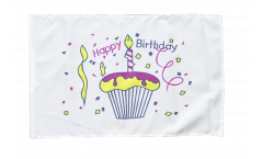 Bandiera Happy Birthday torta con orlo