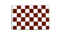 Bandiera a quadri bruno-bianchi con orlo