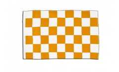 Bandiera a quadri gialli-bianchi con orlo