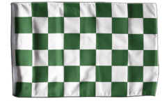 Bandiera a quadri verde-bianchi con orlo