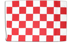 Bandiera a quadri rossi-bianchi con orlo