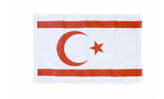 Bandiera Cipro del Nord con orlo