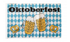 Bandiera Oktoberfest Birra con Brezel con orlo