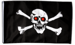 Bandiera Pirata con gli occhi rossi con orlo