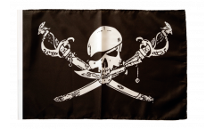 Bandiera Pirata con sciabola con orlo