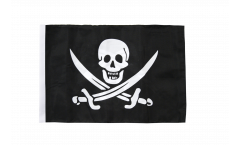 Bandiera Pirata con due spade con orlo