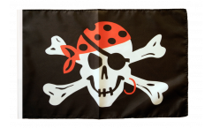 Bandiera Pirata one eyed Jack con orlo