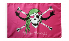 Bandiera Pirate Princess Pirata Principesa con orlo