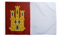 Bandiera Spagna Castiglia-La Mancia con orlo