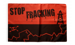 Bandiera Stop Fracking con orlo
