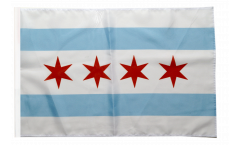 Bandiera USA City of Chicago con orlo