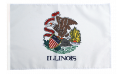 Bandiera USA Illinois con orlo