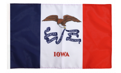 Bandiera USA Iowa con orlo