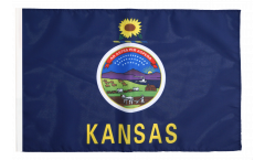 Bandiera USA Kansas con orlo