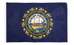 Bandiera USA New Hampshire con orlo