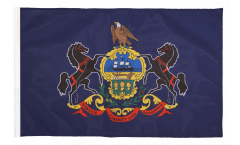 Bandiera USA Pennsylvania con orlo