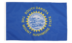 Bandiera USA South Dakota con orlo