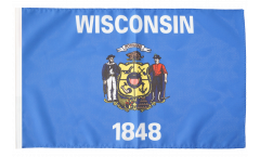 Bandiera USA Wisconsin con orlo