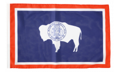 Bandiera USA Wyoming con orlo