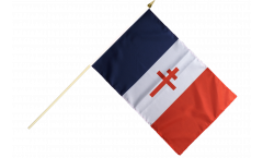 Bandiera da asta Francia con la croce di Lorena