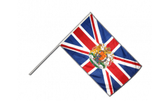 Bandiera da asta Regno Unito con stemmi