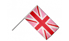 Bandiera da asta Regno Unito Union Jack Pink
