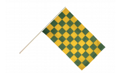 Bandiera da asta a quadri verde-gialli