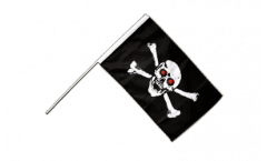 Bandiera da asta Pirata con gli occhi rossi