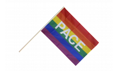 Bandiera da asta Arcobaleno con PACE