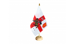 Bandiera da tavolo Inghilterra con cavaliere