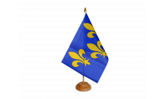 Bandiera da tavolo Francia Ile de France stemma giglio