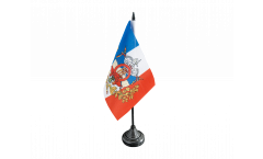 Bandiera da tavolo Francia con stemmi