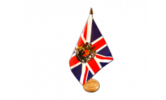 Bandiera da tavolo Regno Unito con stemmi