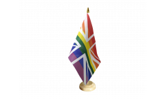 Bandiera da tavolo Regno Unito Arcobaleno