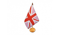 Bandiera da tavolo Regno Unito Union Jack Pink