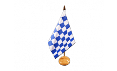 Bandiera da tavolo a quadri blu-bianchi