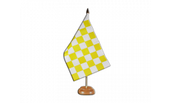 Bandiera da tavolo a quadri gialli-bianchi