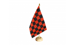 Bandiera da tavolo a quadri rossi-neri